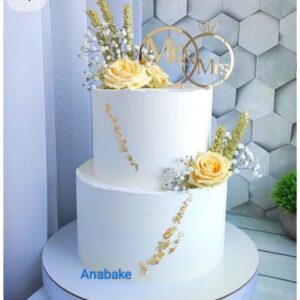 Two tier anniversary cake
